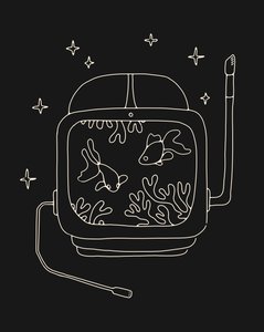 Astronaut Helmet in Water