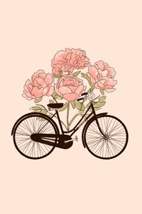 Bicycle and flower: Paris, 2022 by Florent Bodart