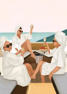 Champagne Yacht Relaxation