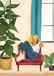 Cozy Reading Moment by Flow Line