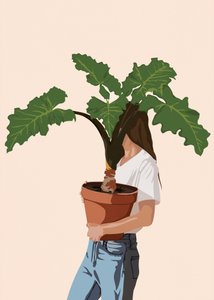 Woman Holding Plant