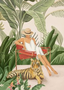Woman Tiger Tropical Retreat