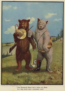 Two Roosevelt Bears had a home out West in a big ravine near a mountain crest by Floyd V. Campbell