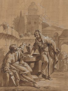 Christ and the Woman of Samaria by Follower of Francesco Fontebasso