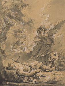 Death of Saint Jerome by Follower of Francesco Fontebasso
