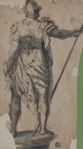 Statue of Standing Warrior, from Rear by Follower of Francesco Salviati