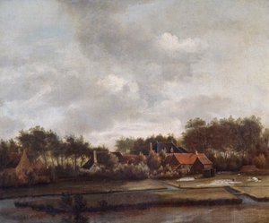 Landscape, with Bleaching Grounds, 17th century by Follower of Jan van Ruisdael