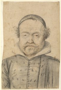 Portrait of a Bearded Man in a Doublet and Skull Cap by Follower of Lagneau