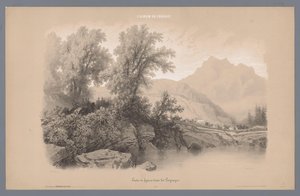 Military Procession Through a Mountain Landscape (Studies of Figures in a Landscape) by Fortuné Ferogio