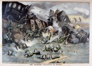 Military Train Accident in Dorpat, Russia by Fortuné Méaulle
