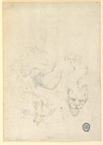 Thetis and Cupid Riding Fish, ca. 1820