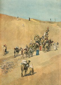 Caravan of the Marchand Mission in the Desert in 1898