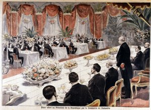 Dinner offered to President of the Republic Felix Faure by Commerce and Industry, “Le petit journal” October 24