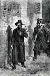 Javert chasing Valjean, illustration from 