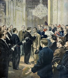 Louis Barthou Decorates the Coachman Georges, Rescuer of the Bazar de la Charité, 1897
