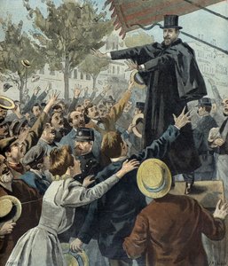 Paul Deroulede at a Demonstration in Paris in 1898