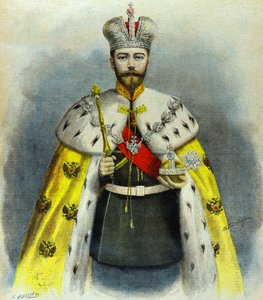 Portrait of Tsar Nicholas II in Coronation Costume in May 1896
