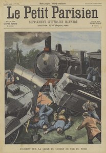 Train Crash on the Chemin du Fer du Nord, France by Fortune Louis Meaulle