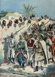 Imprisoned Moroccan Insurgents Pass by the Severed Heads of Their Comrades in 1897