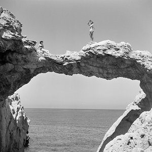 Rock arch on the sea at Aspra