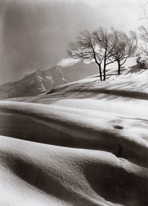 Sensual snow (in the background Mount Ashibetsu, 2100 m)