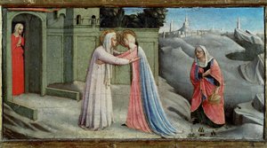 The Visitation, Saint Mary Visits Saint Elisabeth by Fra (c.1387-1455) Angelico