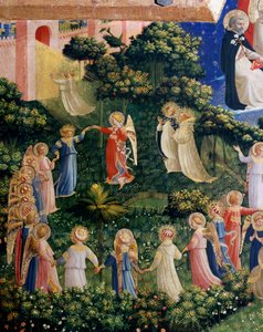 The Last Judgment (detail of Paradise) by Fra  Angelico