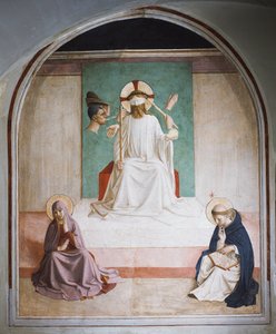 The Mocking of Christ with Mary and St Dominic by Fra  Angelico