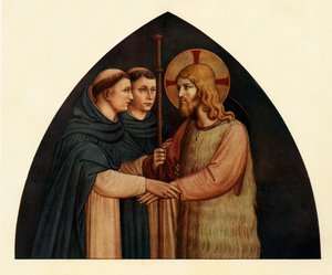 Christ as a Pilgrim Met by Two Dominicans, 15th century by Fra Angelico