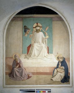Christ Mocked with the Virgin and Saint Jerome. Fresco by Guido di Pietro