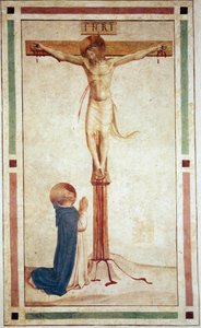 The Crucifixion with Saint Dominic. Inscription 