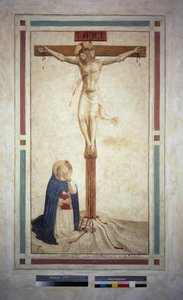 The Crucifixion with Saint Dominic. Inscription 