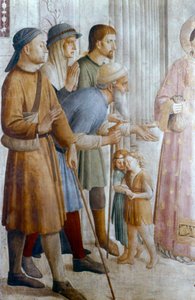 St Laurence Giving Alms to the Poor (detail)