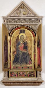 The Linaiuoli Triptych: The Virgin and Child enthroned with St. John the Baptist and St. Mark, 1433 by Fra Angelico