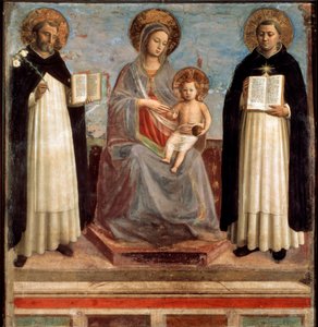 Virgin and Child with Saints Dominicus and Thomas Aquinas by Fra Angelico