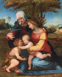 The Madonna and Child in a Landscape with Saint Elizabeth and the Infant Saint John the Baptist, 1516