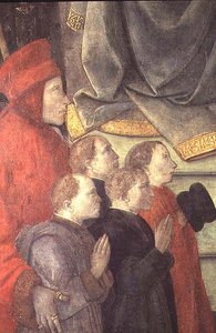 Portrait of Datini and Buonomini del Ceppo, from the Madonna del Ceppo Altarpiece by Fra Filippo Lippi
