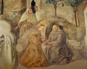 The Reform of the Carmelite Rule (detail) by Fra Filippo Lippi