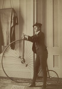 Inside the House with a Penny Farthing Bicycle, c.1890 by Frances Benjamin Johnston