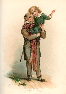 Bob Cratchit Carrying Tiny Tim by Frances Brundage