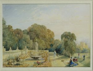 View of the Gardens at Chatsworth, Derbyshire
