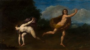 Hippomenes and Atalanta in a landscape