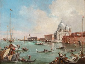 The Grand Canal with a View of Santa Maria Della Salute and the Dogana
