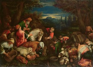 Jacob and Laban at the Well, 1590