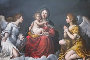 Madonna and Child with Angels by Francesco Albani