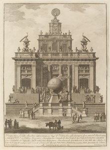 A Place of Delight with an Aerial Balloon, for the Chinea Festival, 1785 by Francesco Barbazza