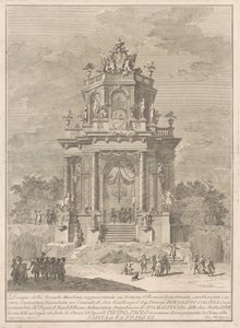 The Seconda Macchina for the Chinea of 1782: A Countryside Festival at Night by Francesco Barbazza