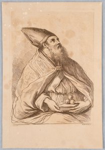 A Pope with a Book by Francesco Bartolozzi