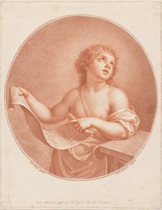 Child Holding an Open Scroll by Francesco Bartolozzi