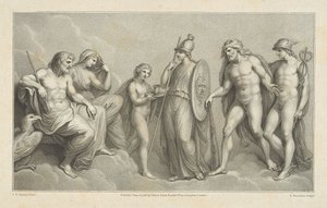 Hercules Presented To Jupiter And Juno by Francesco Bartolozzi